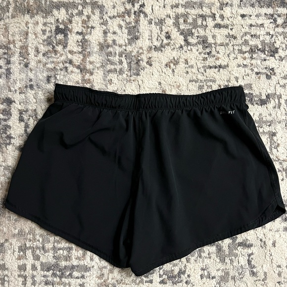 Nike Women's Black and Red DRI-FIT Shorts - Picture 4 of 6